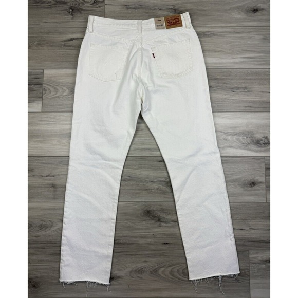501® LEVI'S® ORIGINAL JEANS‎ In Destructed White Sz 31x30 NWT $128 - Picture 6 of 9